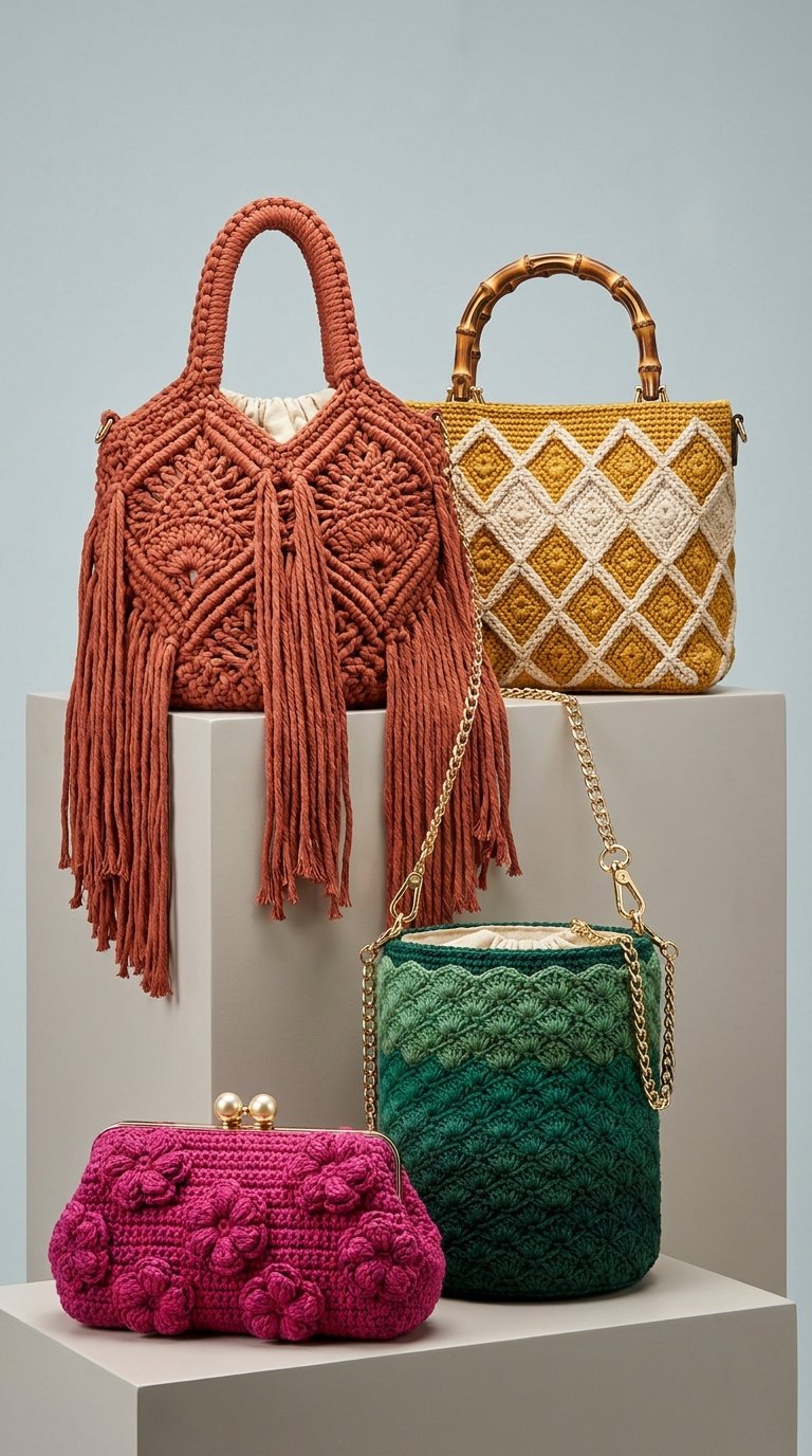 Bolsos tejidos a crochet